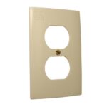 IUSA- Double OUTLET PLATE- Plastic/ Ivory