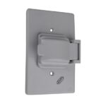 IUSA- Single OUTLET COVER PLATE- Outdoor Polycarbonate/ Grey