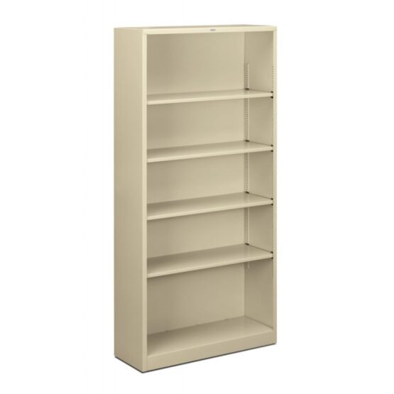 HON - Steel BOOKCASE - 5- Shelf - 72"H - Putty