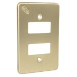 Gold Double Switch Plate - Anodized Aluminium - IUSA