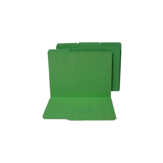 Colored File Folders Top Tab 1/3 Cut Green Letter