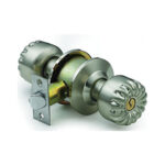 Chrome - Serrure à Boule Frange + Clés - Kubic