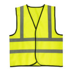 Yellow Safety Vest w/Reflective Stripe 60GSM - Kubic