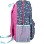 Girl's 6 in 1 Backpack Set With Lunch Bag, Pencil Case, Bottle, Keychain, Clip (Flowers) - Image 4