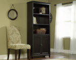 Sauder Library With Doors - Estate Black Finish