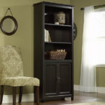Sauder Library With Doors - Estate Black Finish