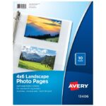 Avery Photo Pages, Horizontal, 4" x 6", Acid-Free, 10 Pages (13406)