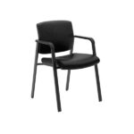 HON/BASYX - Guest SEATING - Leg Base/Arms - Leather Black