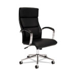 HON/BASYX - High-Back SEATING - Wheels/Arms - Leather/Black