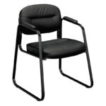 HON/BASYX - Guest SEATING - Sled Base/Arms - Leather Black