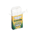 CRAYOLA - Anti-Dust CHALK Non-Toxic- White-12/Box - Image 2
