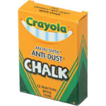 CRAYOLA - Anti-Dust CHALK Non-Toxic- White-12/Box