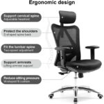 SIHOO/ Ergonomic Office Chair-Mesh Design High Back Black - Image 4